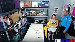 Tiny Teen Shoplifter Strip Searched and Fucked