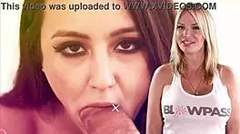 Hot petite stepsister emerges from shower to give sloppy blowjob