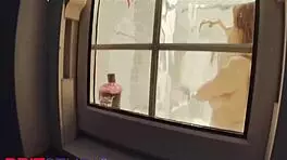 You watch your neighbour in the shower.