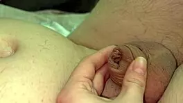 tiny uncut cock fills my mouth with thick hot cum, wow