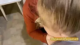 blowjob in the kitchen