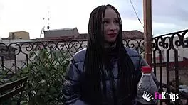 Monica Neni, so young at 18+, teaching a 19-year-old friend quickie sex lessons on Fakings