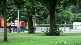 extreme public adventure with young cute blonde girl alexis crystal