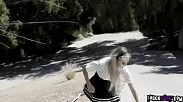 Virgin cute teen takes it anally with big cock