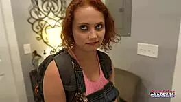 Petite Ginger Luna Parish Fingers and Stuff Twat with Dildo