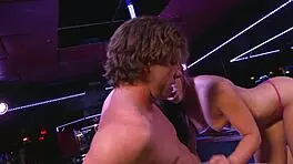 stripper mischa brooks passionately fucks a big dicked stud on stage