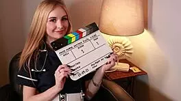 British Nurse Teaches You How To Use A CONDOM And WANK Your Cock