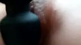 Hot sweet girl uses vibrator on her wet shaved virgin pussy