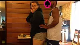 busted public fucking in hotel cafeteria