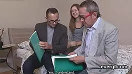 Broke fellow allows nasty friend to bang his ex-girlfriend for money.