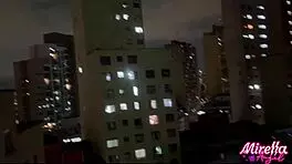 Teen in forbidden places masturbates to orgasm with anal exposure pov