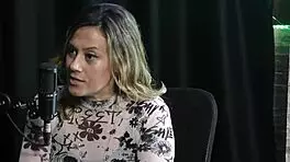 Beautiful Tattooed Redhead Milf Angelica Morango Explores Body In Sheer Red During Interview