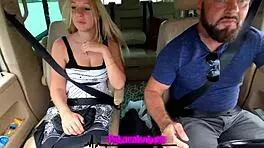 i'm fuckin' my stepdaughter shany sky in the car with blowjob and doggystyle ridin'
