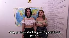 teacher seduces silly students with taboo fucking, not really daddy or mommy roles