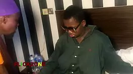 A Naked Blind Lady With A Big Belly And Small Waist