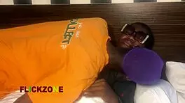 A Naked Blind Lady With A Big Belly And Small Waist