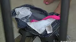 Officer And Teen In BDSM Scene At Office