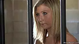 Officer And Teen In BDSM Scene At Office