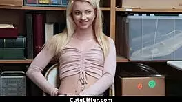 Officer says, 'perky teen 18+, you must take my load as punishment in the garage'