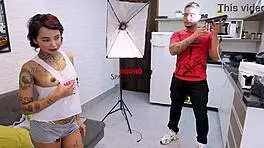 Annie In The Photoshoot With Tan Lines