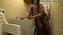 horny stepmom tells stepson to lick her pussy in the kitchen 😏