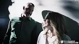 Ever tried a wild threesome with a tiny teen 18+ and a curvy bbw stepmom?