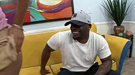 Rhianna Ryan, Ebony Brunette with Small Tits, Gets Fucked by Big Black Cock in Wet Scene.