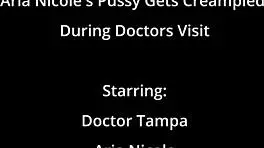 Aria Nicole's Behind-The-Scenes Creampie During Doctor's Hospital Visit In Missionary Latex