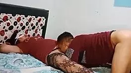 Pregnant woman celebrating valentine's with big cock