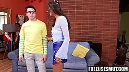 Boyfriend Freely Uses Girlfriend on Birthday. Hardcore Action in Front of Friends.