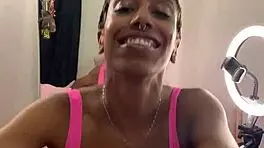 Sloppy head from petite blonde on big black cock