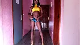 Tattooed teen in lingerie gets her ebony ass fucked!