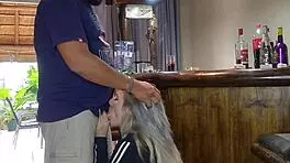 I bend over for that big dick as a cute blonde teen