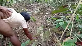 Fat teen gets fucked doggystyle by big black cock on ranch.