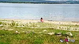 Voyeur Luna Black Heads to Beach for Quick Fuck with Stranger