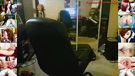 19yo redhead uses purple vibrator for intense orgasm.