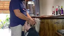 I bend over for that big dick as a cute blonde teen