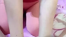 girl next door massages groin, enlarges penis, handjob.