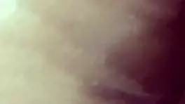 homemade sex with brunette babe in shower, big tits bouncing