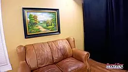 Brunette sabrina fingers her pussy and sucks for facial?