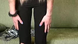 Hazel Ash In Photoshoot With Shiny Button Down