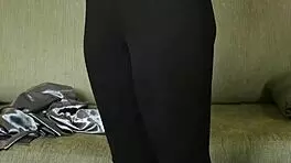 Hazel Ash In Photoshoot With Shiny Button Down