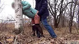 Hot Married Wife in Pantyhose Enjoys Outdoor Sex with Cum Finish - XsanyAny