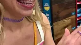 petite teen khloe kapri flashing and sucking cock outdoor