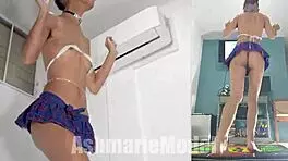 Look at that hairy pussy dancing in shorts! Want to see more?