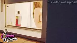 You watch your hot neighbour showering, what do you see?