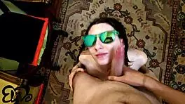 Yo, this teen with pigtails craves cum and sucks cock on her knees! 😜