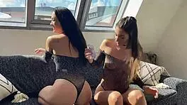 lesbian play with zuzu includes foot massage tickling and body exploration for subscribers 😍