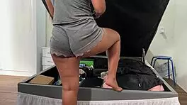 camera catches niece arranging bed