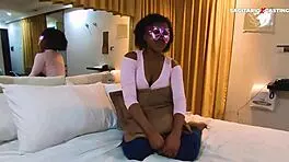 Petite amateur Gisela Nutz rides monster cock in casting interview.